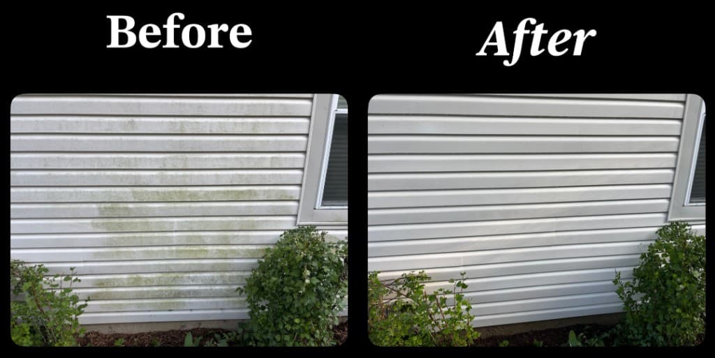 Before and after: exterior detail cleaning